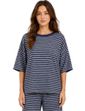 SHORT SLEEVE STRIPE TOP PART OF MATCHING TOP WITH 6P1588NW