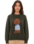 PLUS SIZE Olive green crew neck sweater
