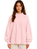 PLUS SIZE LONG SLEEVE MOCK NECK TOP