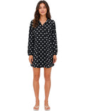 3/4 sleeve polkadot Dress