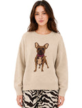 PLUS SIZE Oatmeal crew neck sweater