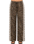 ZEBRA PRINT PANTS SIDE LACE TRIM