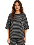 SHORT SLEEVE STRIPE TOP PART OF MATCHING TOP WITH 6P1588NW