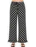 RUFFLE HEM POLKADOT PANTS