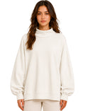 PLUS SIZE LONG SLEEVE MOCK NECK TOP