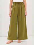 Belted wide pants