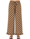 RUFFLE HEM POLKADOT PANTS