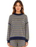 CONTRAST MOCK NECK LONG SLEEVE TOP